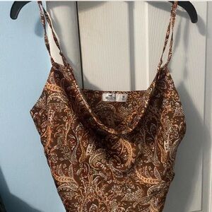 Hollister Brown Paisley Camisole